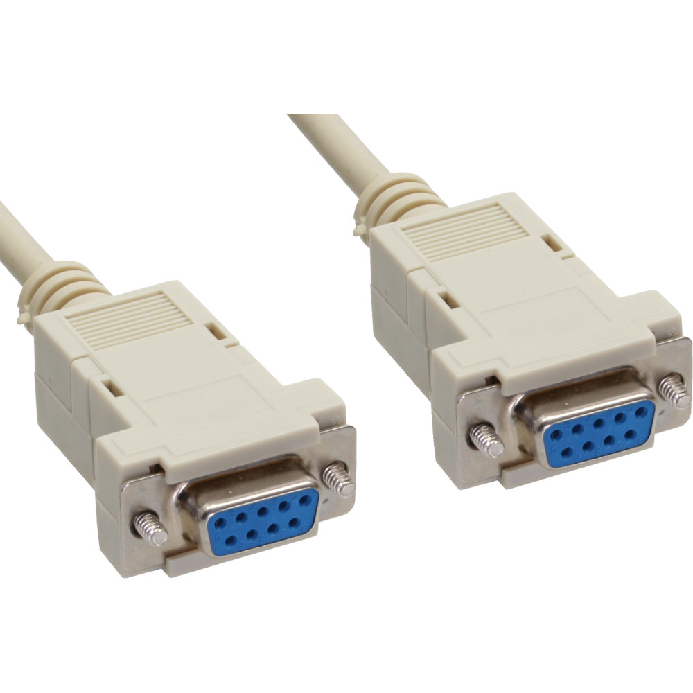 Connettori beige con perni blu collegati a un cavo beige. I connettori hanno delle viti.