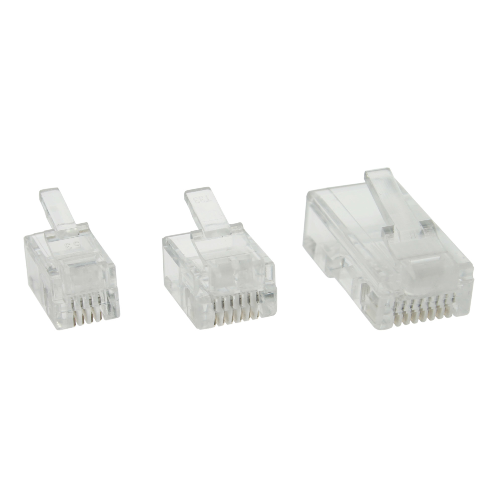 INLINE InLine® Modularstecker, 6P6C RJ12 zum Crimpen auf Flachkabel, 10er Pack Installation / Reinigung / TAE / ISDN / Modular