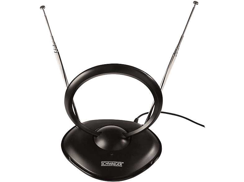 Schwaiger DVB-T2 Zimmerantenne ZA8960 013 schwarze Flachantenne für den
