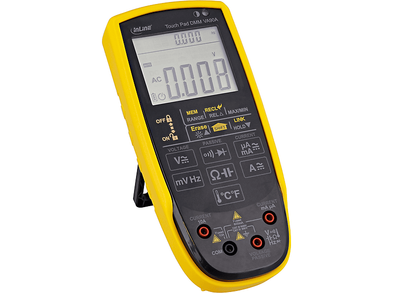 INLINE InLine® Multimeter mit Touch-Pad und beleuchtetem Display, CAT ...