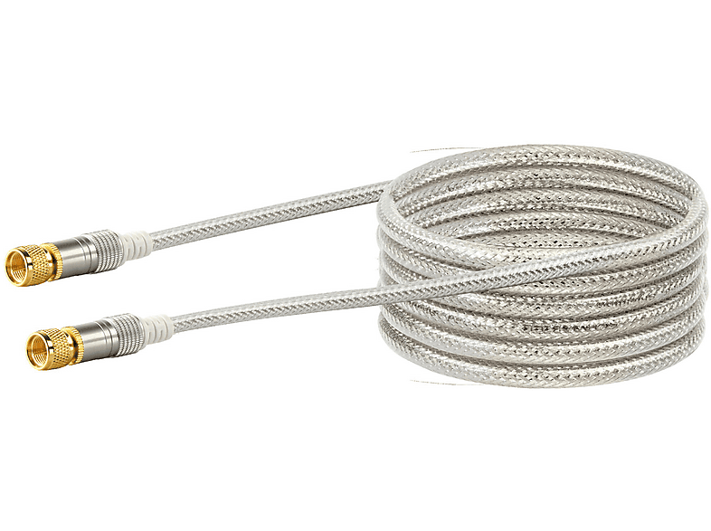 SCHWAIGER Antennenkabel 3,0 M – 110 DB Schirmung, IEC Stecker Auf Winkelbuchse, Für HDTV, DVB-C/T2
