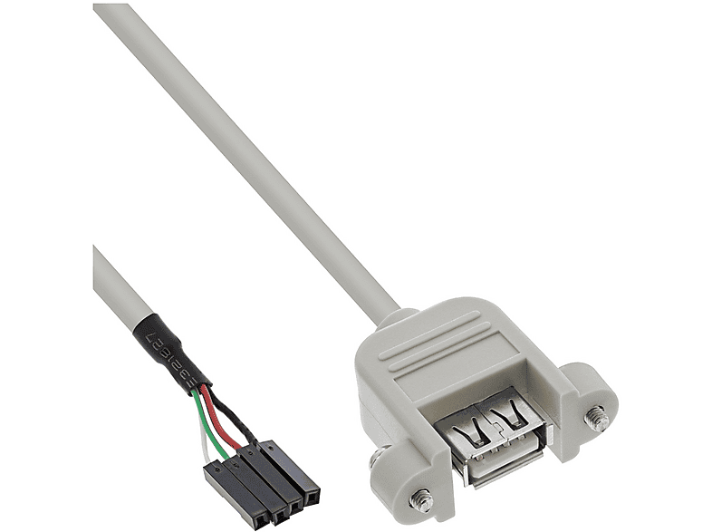 InLine USB 3.0 Adapterkabel – 2x Stecker A Auf Pfostenanschluss, 0,4m Für Zuverlässige Verbindungen