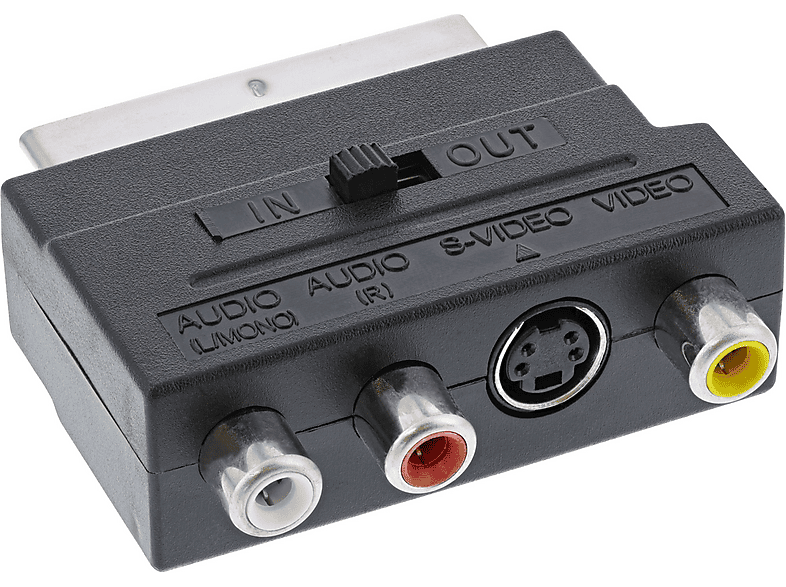 INLINE InLine® Scart Adapter, (in/out) an 3x Cinch Buchse und 1x S-VHS ...