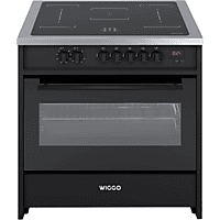 MediaMarkt WIGGO WIO-E921A(BX) Fornuis - Inductie - Gas / Netvoeding - Breedte 90 cm aanbieding