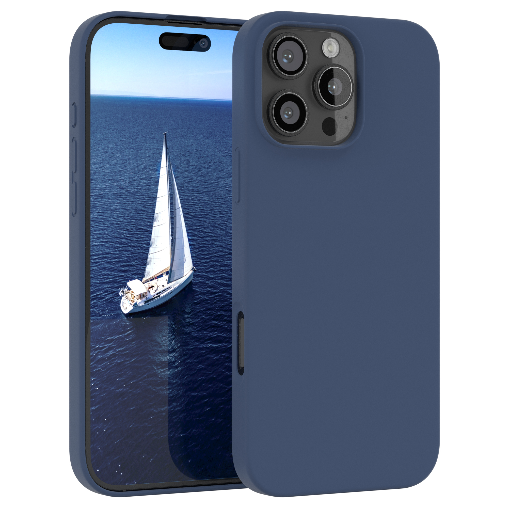 Zwei Telefone. Eins blau mit Boots-Hintergrund, das andere blau.