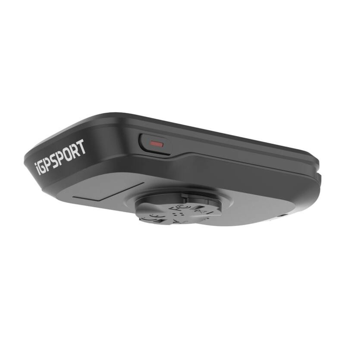 Ein schwarzes GPS-Gerät mit dem Wort 'GPSPORT' darauf, vor weißem Hintergrund.