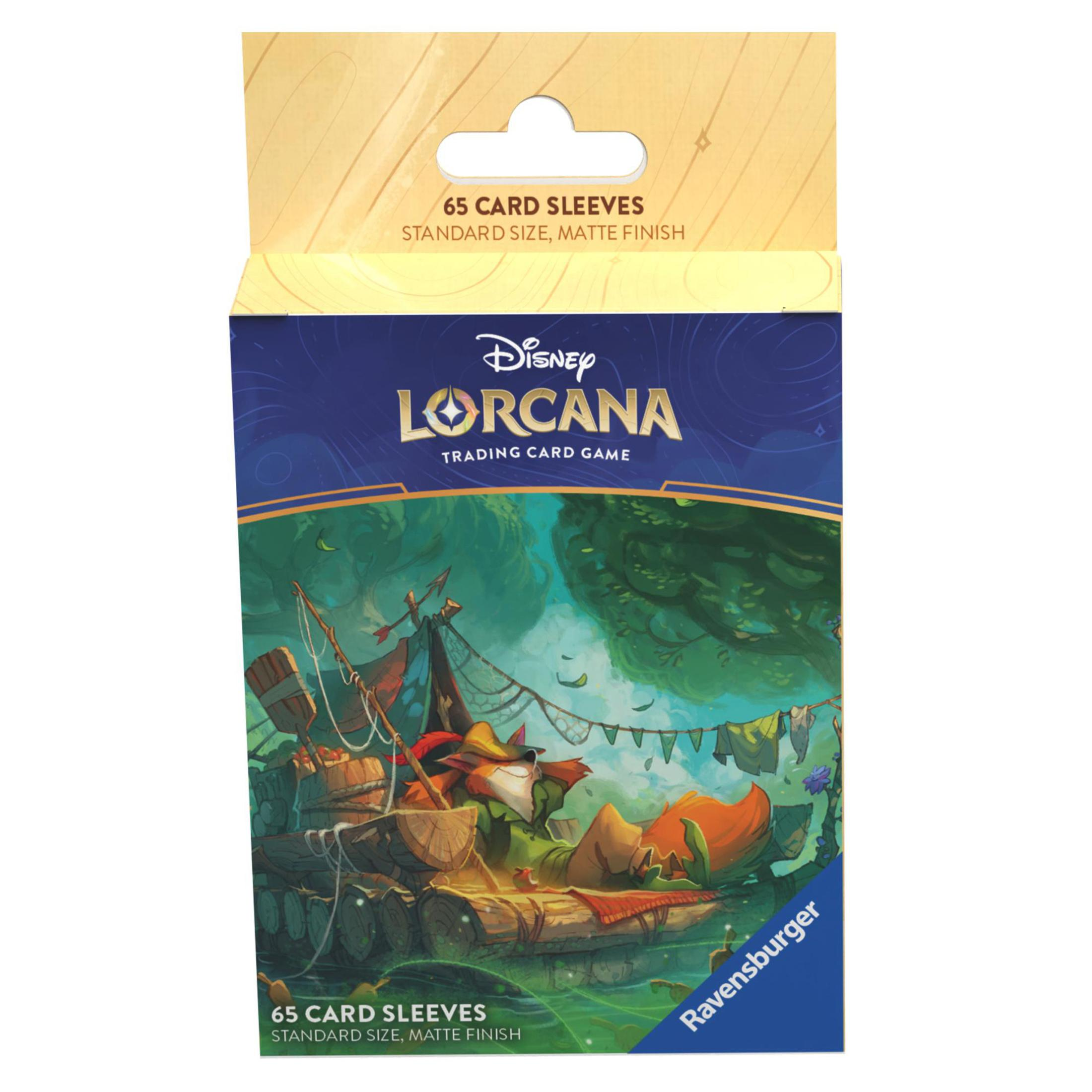 Kartenhüllenbox, 'Disney Lorcana' mit Fantasy-Illustration eines Schiffs und Waldes.