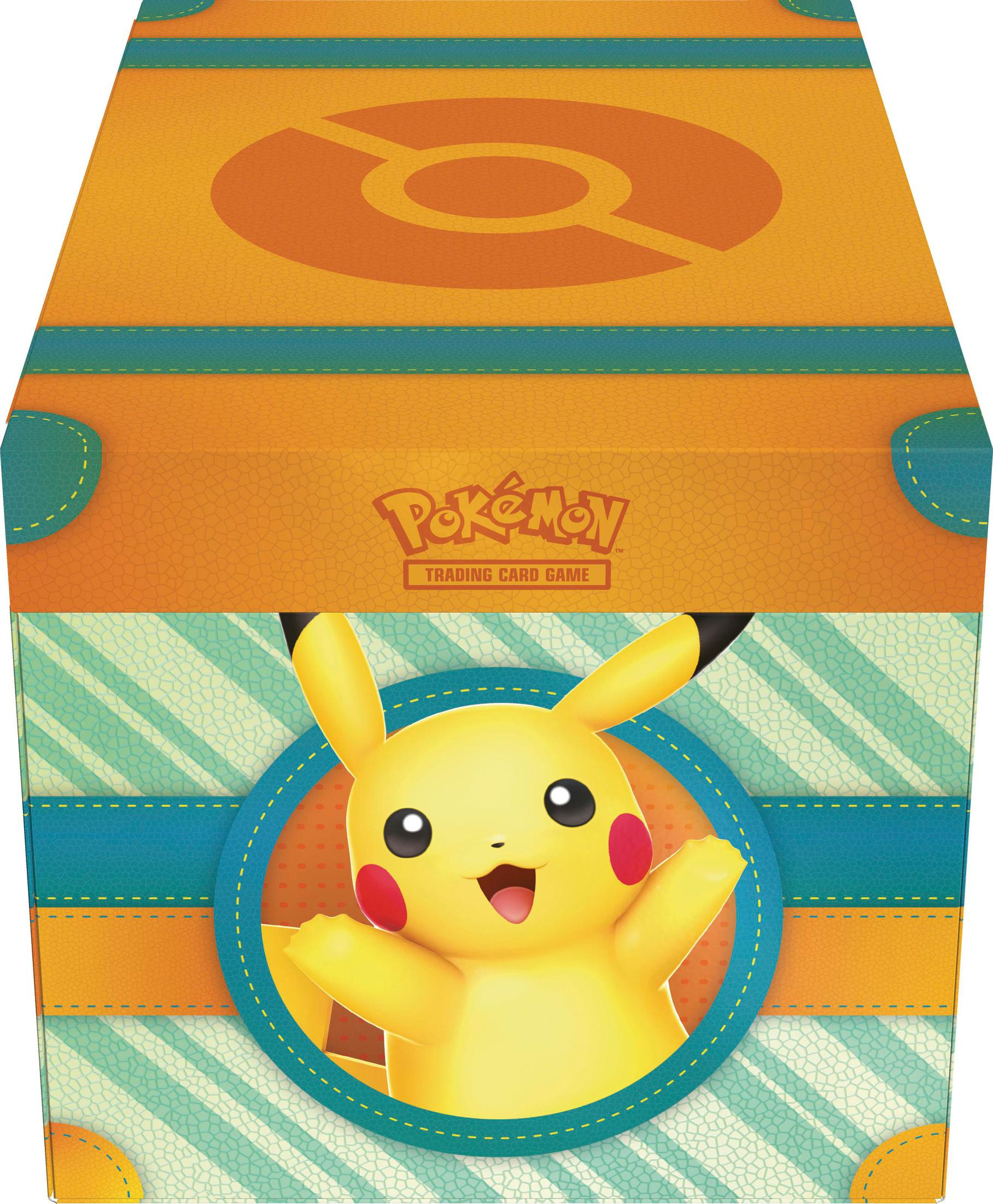 Pokemon-Sammelkartenspielbox mit Pikachu auf der Vorderseite.