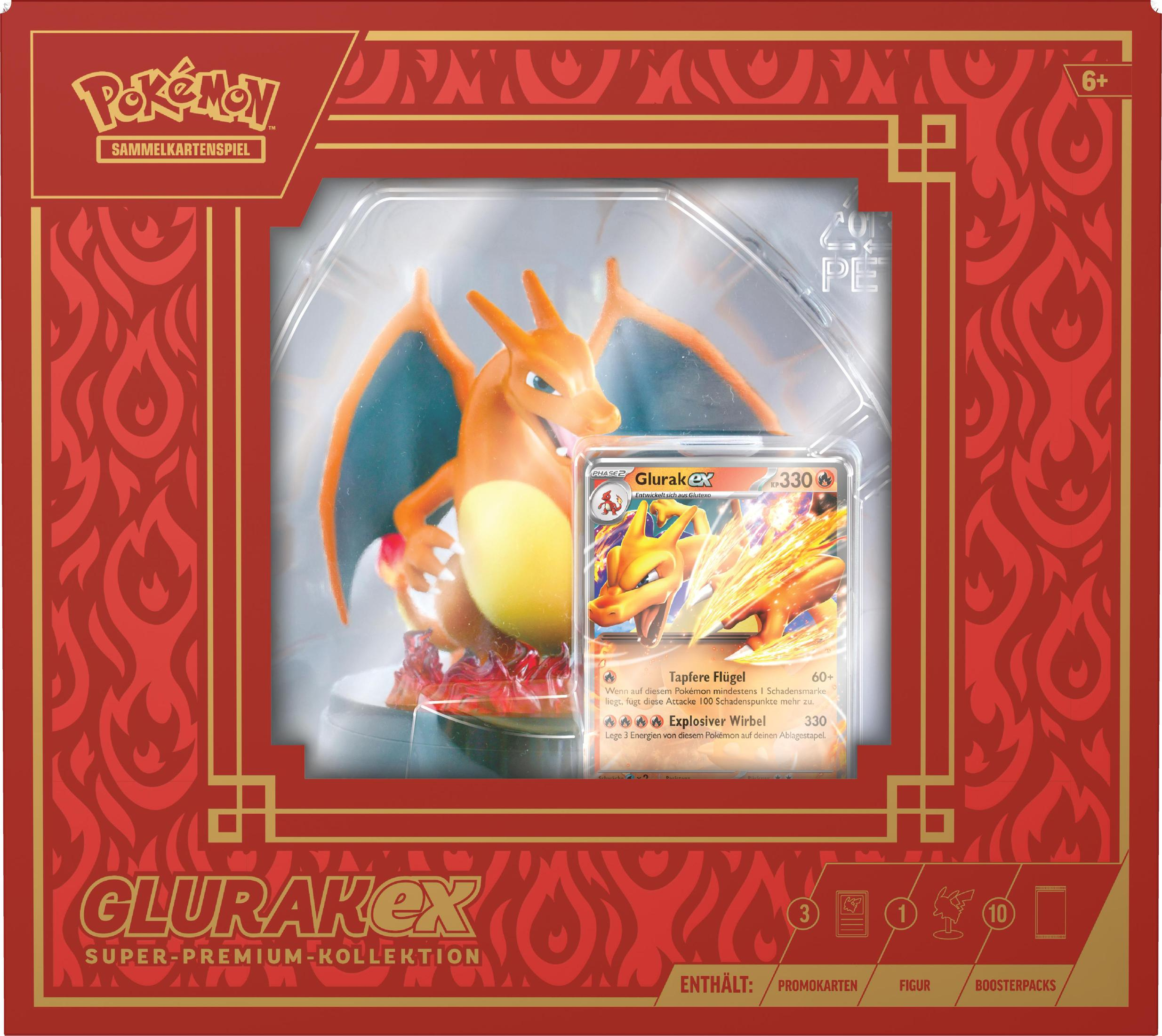 Ensemble de cartes à collectionner Pokémon. Comprend une figurine de Dracaufeu et une carte du même Pokémon.