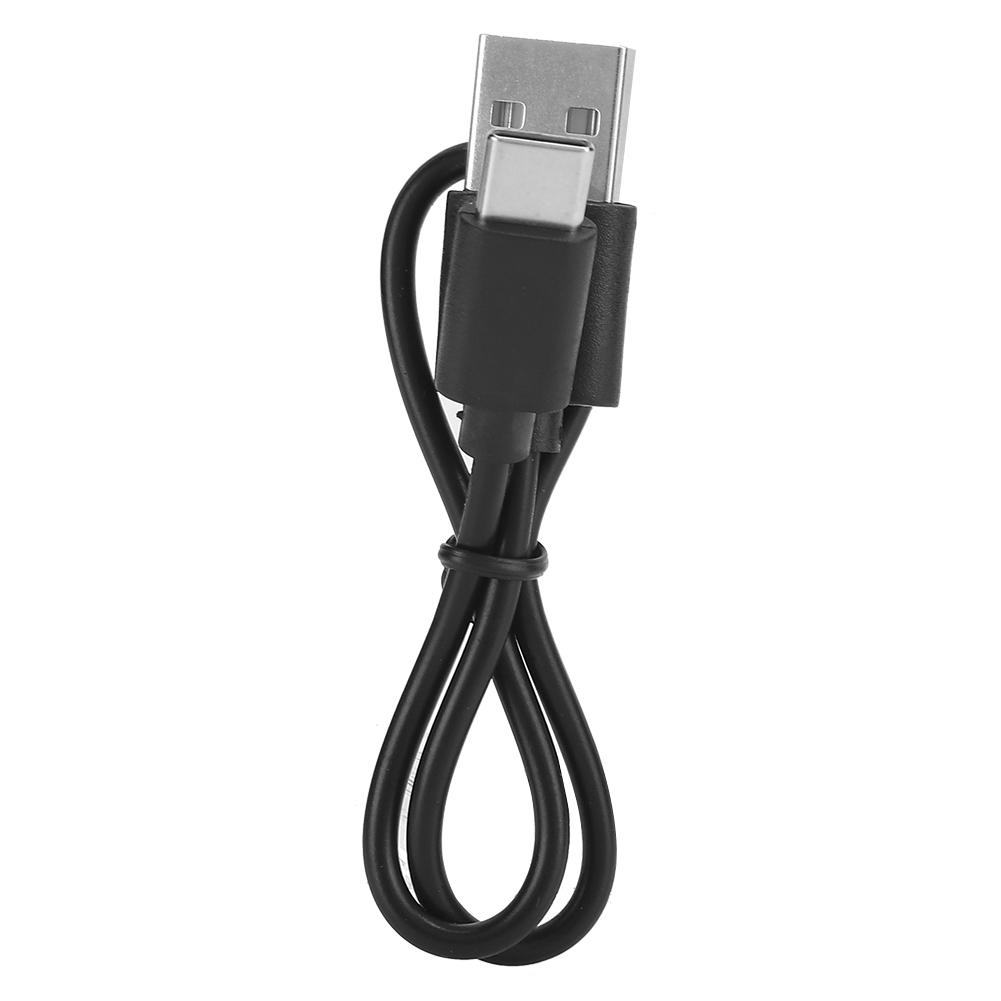 Ein schwarzes USB-A-zu-USB-C-Ladekabel.