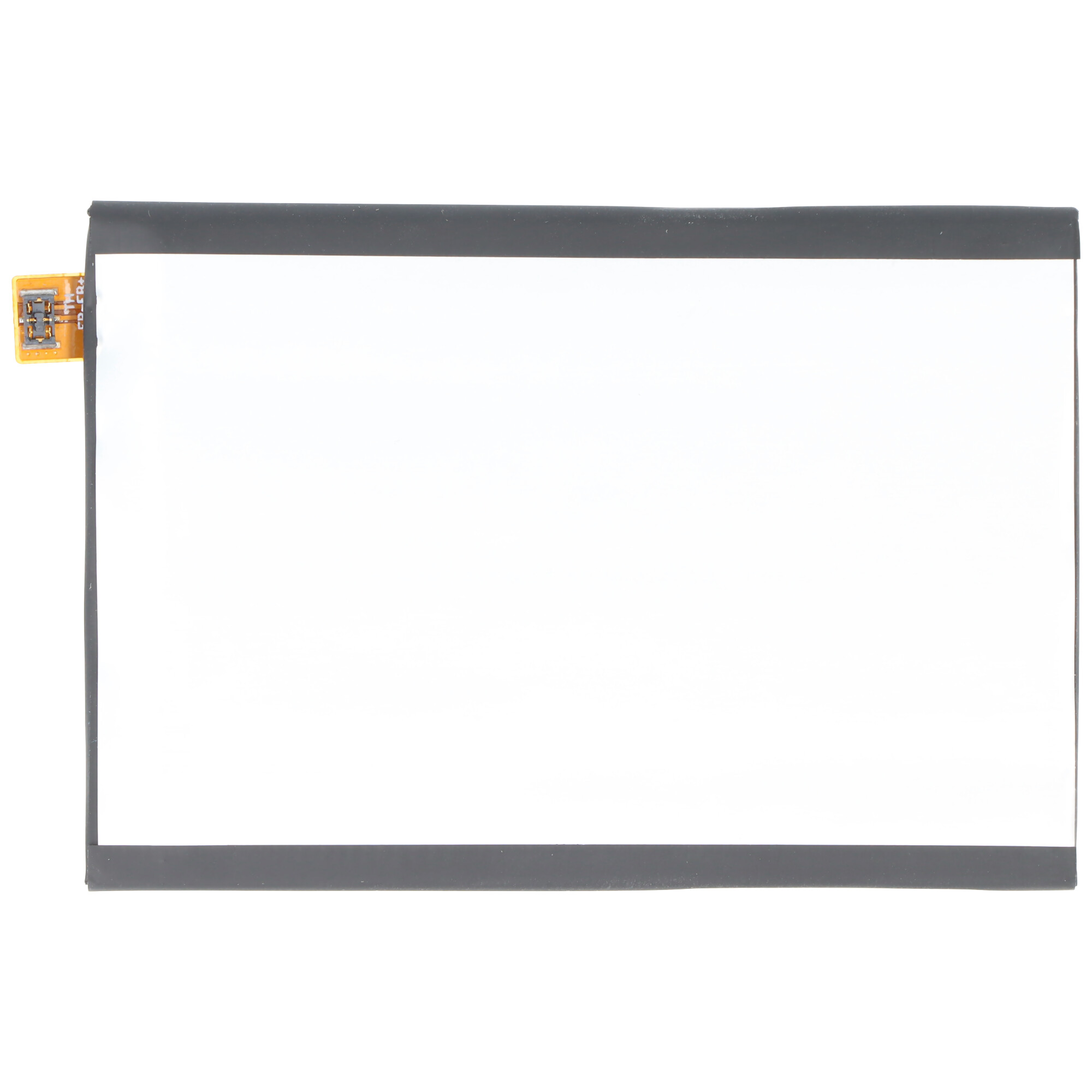 Rechteckiger Tablet-Akku mit Anschluss auf der linken Seite.