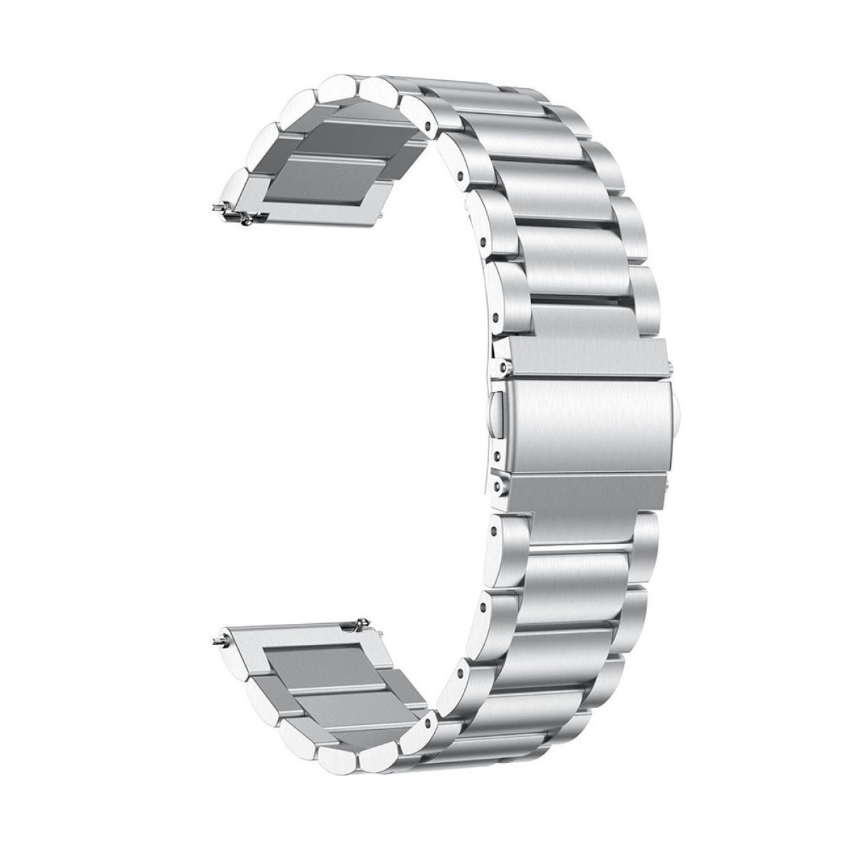 Cinturino argentato. Realizzato con maglie metalliche collegate. Ha una chiusura per fissare.
