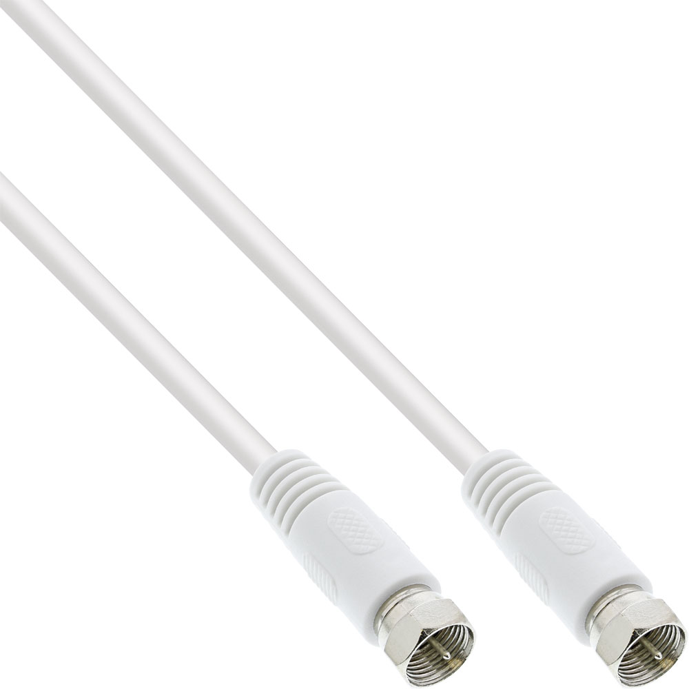 InLine SAT-Anschlusskabel 15 M – 2x Geschirmt, 2x F-Stecker, 85dB, Schwarz, Für SAT & Kabel-TV