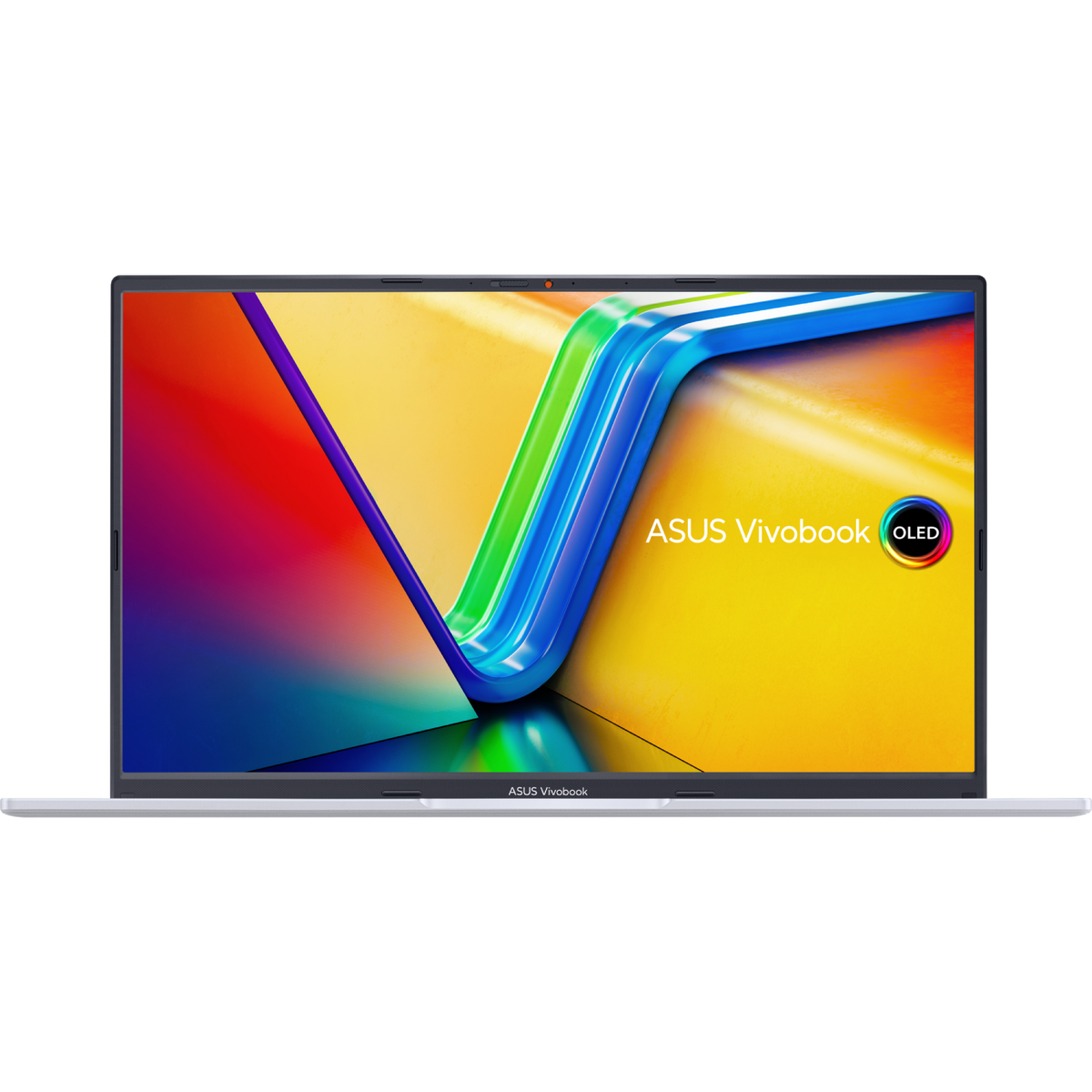 Portátil con una pantalla colorida y el logotipo de ASUS Vivobook.