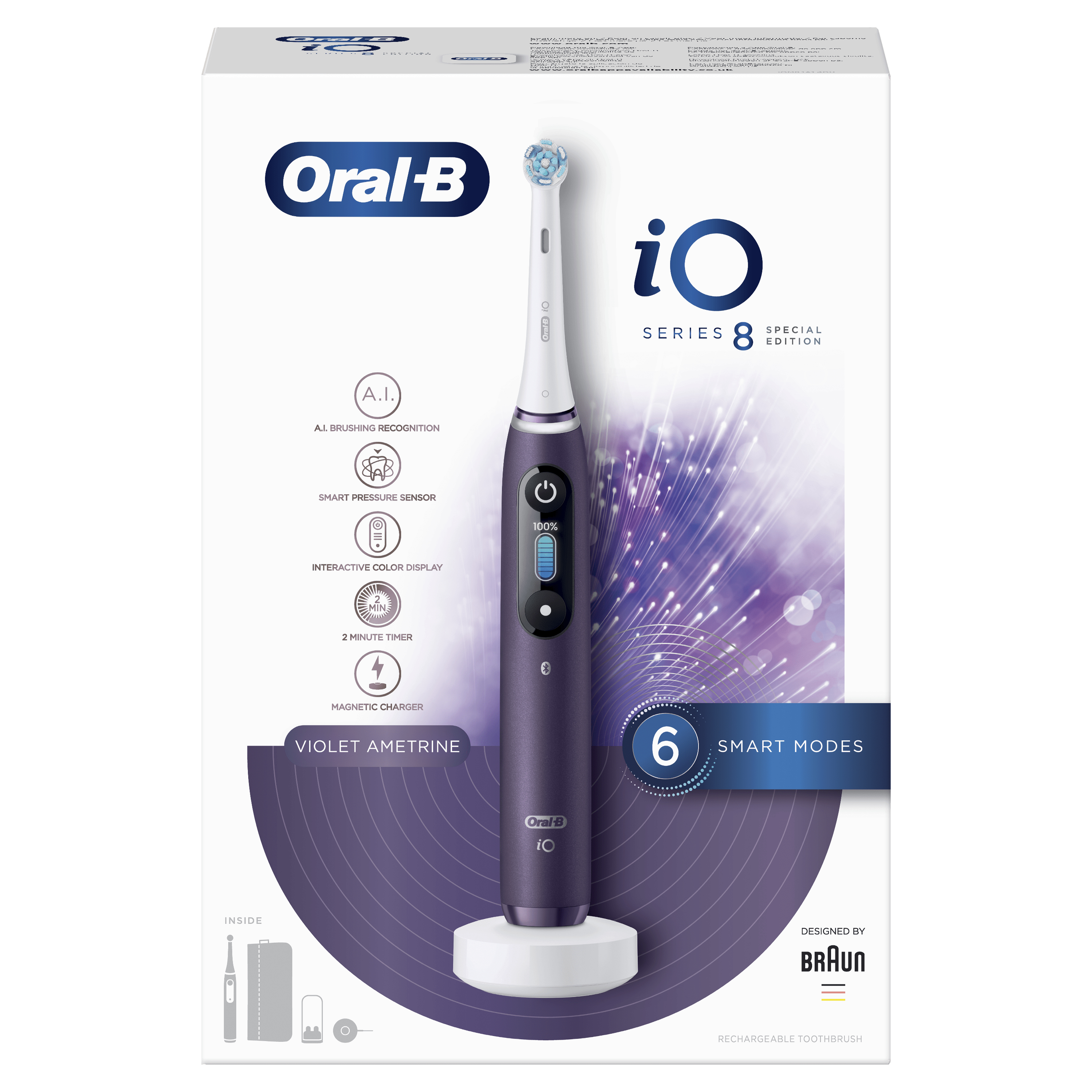 Szczoteczka elektryczna Oral-B iO Series 8 z opakowaniem.