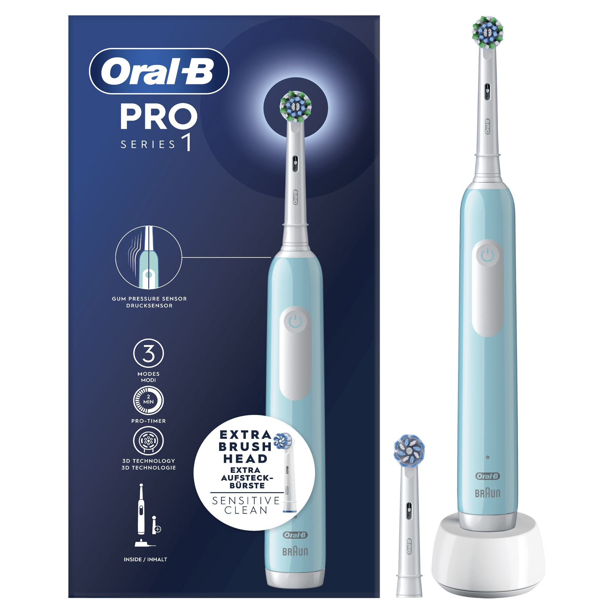 Elektrische Zahnbürste Oral-B Pro Series 1 mit Verpackung.
