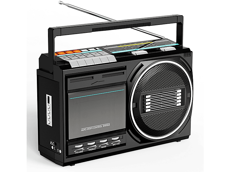 Tragbarer Kassettenspieler Mit Radio & Aufnahme - Retro Style