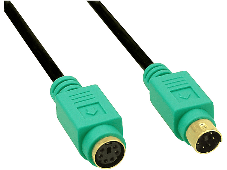 INLINE InLine® PS/2 Verlängerung, Stecker / Buchse, PC99, grüne Stecker ...