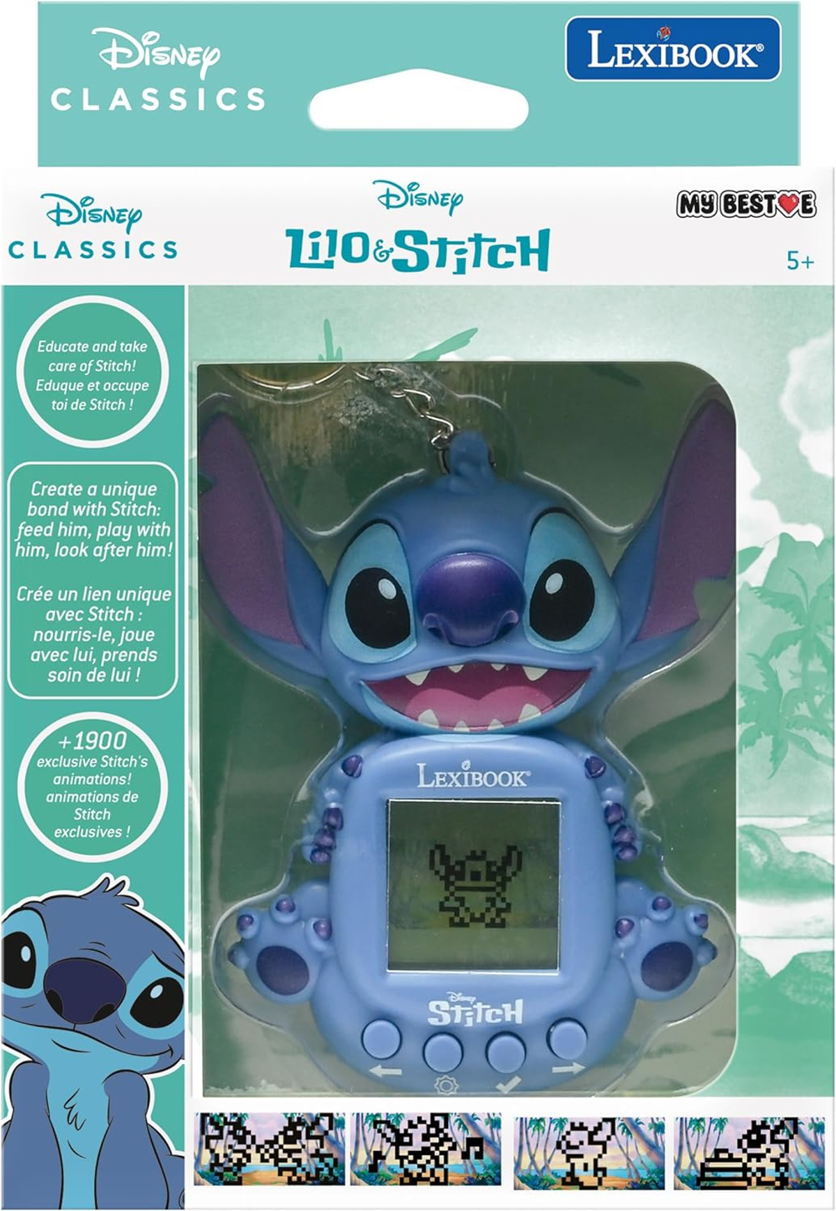 Lexibook di Lilo & Stitch Disney con schermo, personaggio di Stitch e confezione con testo.