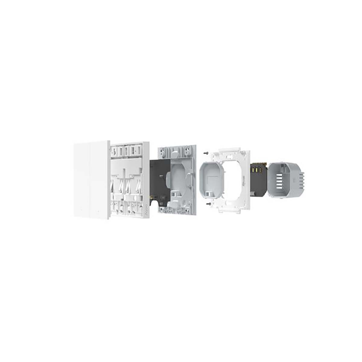 Auriculares internos blancos y plateados sobre fondo blanco.