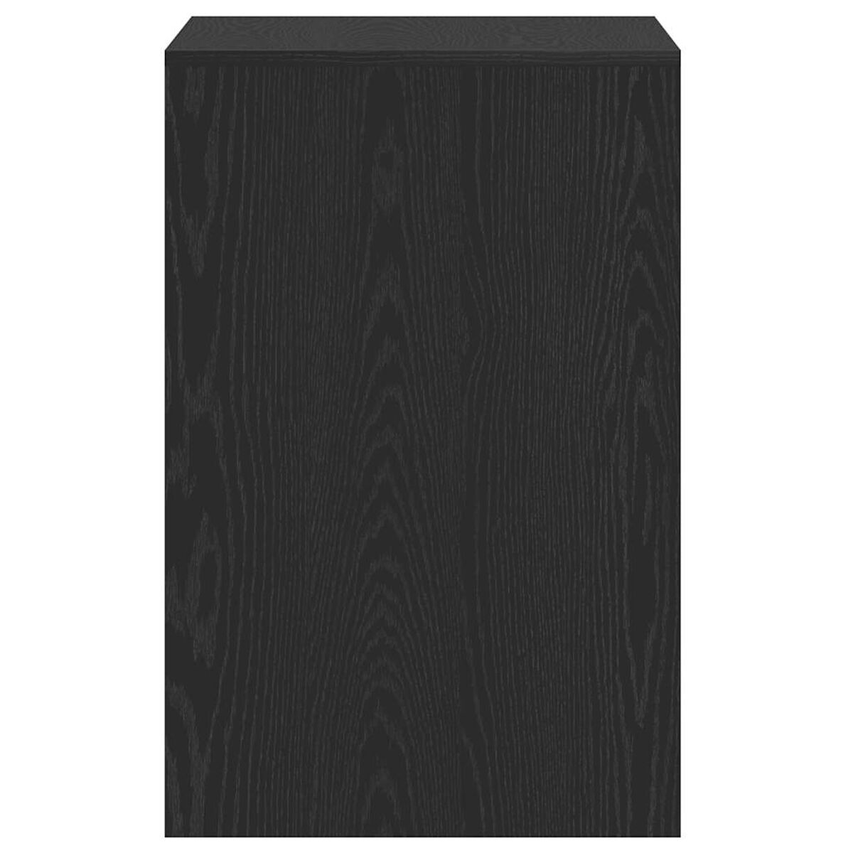 Eine durchgehende, schwarze Holzmaserungsstruktur.
