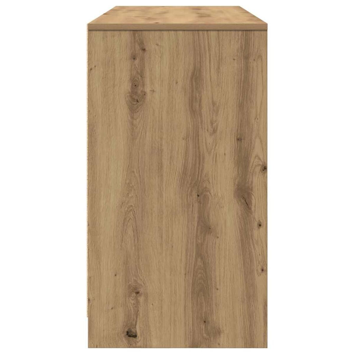 Ein Holzschrank in hellbrauner Farbe mit Holzmaserung.