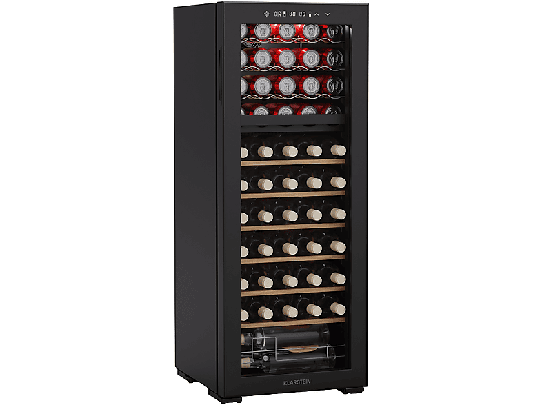 KLARSTEIN Bovella 55 Duo+ Getränkekühlschrank (EEK G, Schwarz)