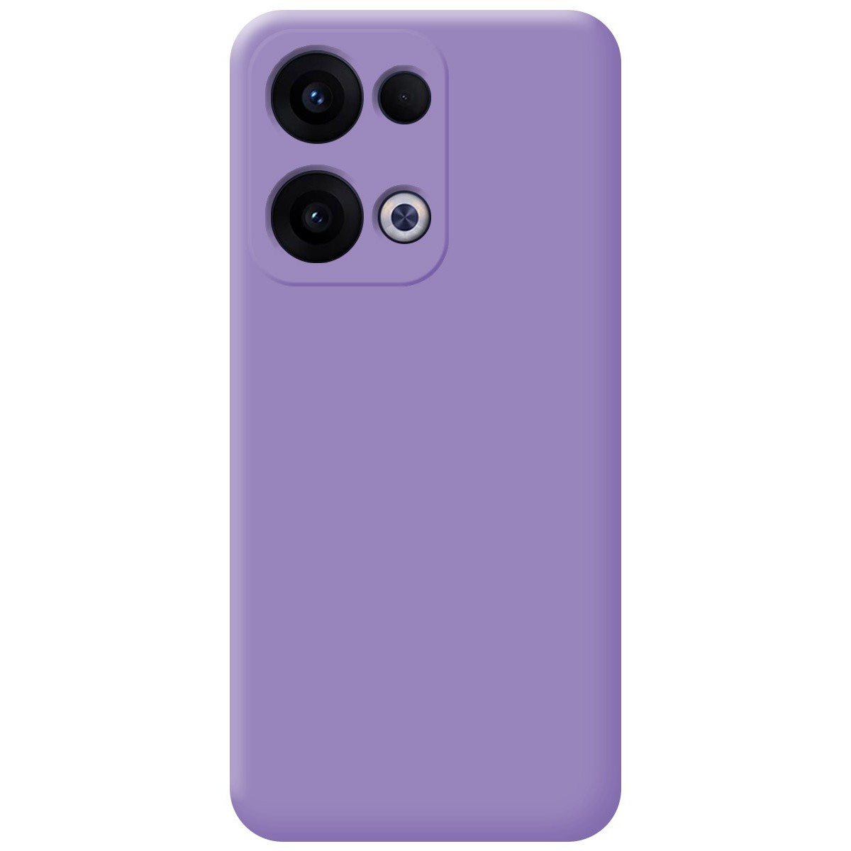 Custodia per telefono viola con obiettivi della fotocamera.