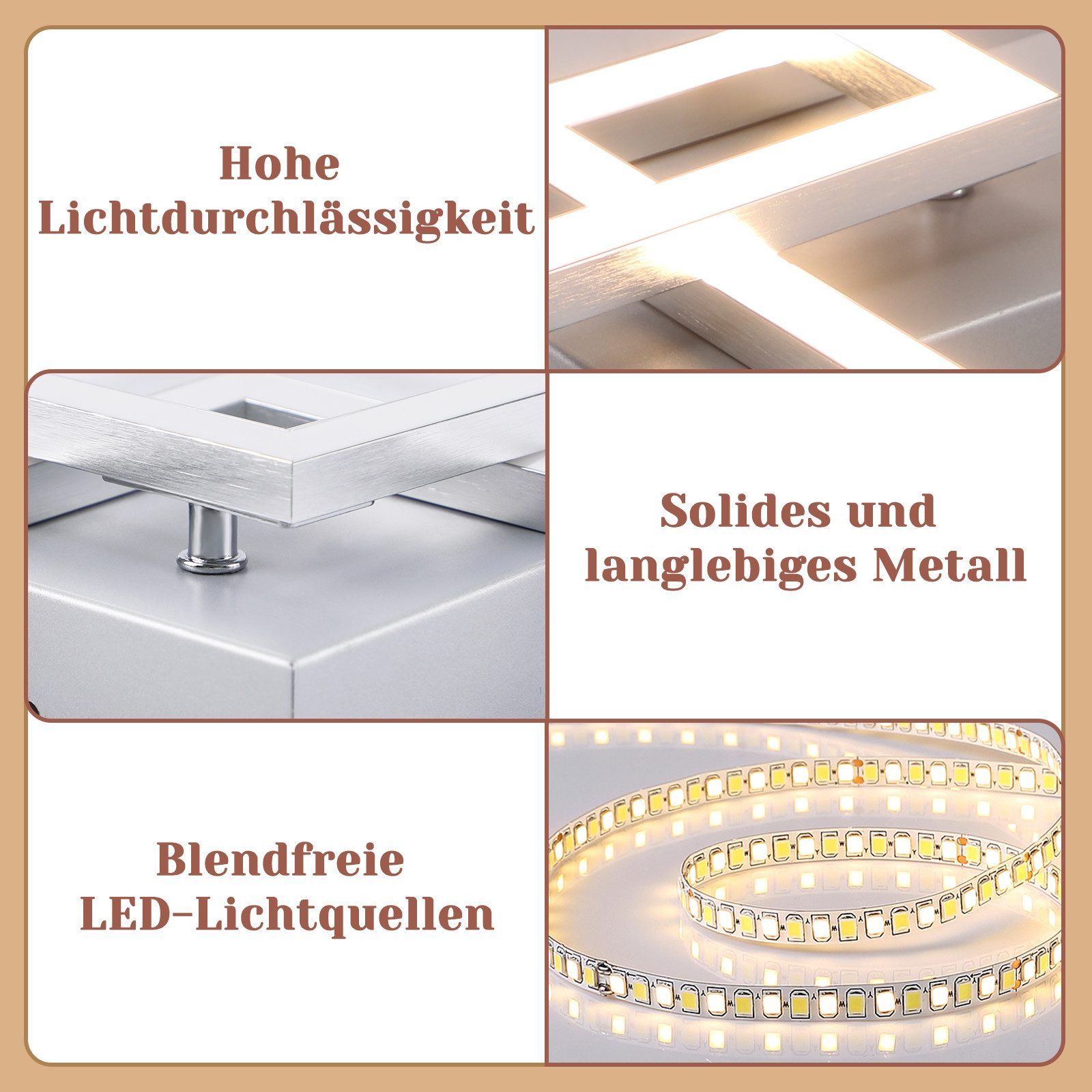 Zbliżenia białej lampy, podkreślające wysoką przepuszczalność światła, solidny metal i źródła światła LED.