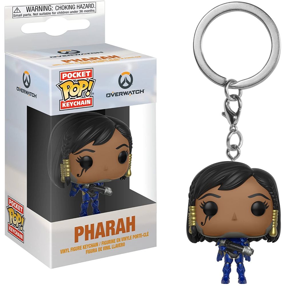 Pharah Pocket Pop Schlüsselanhänger-Figur. Verpackt mit Figur am Schlüsselanhänger.