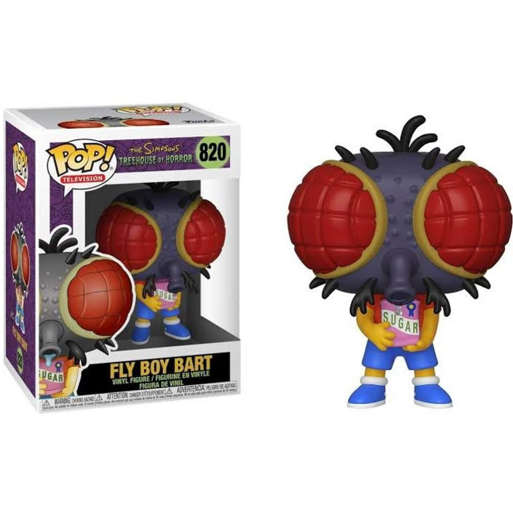 Fly Boy Bart Simpson Pop! Figur in einer Box. Die Figur ist eine Zeichentrickfigur.