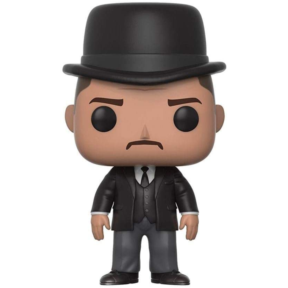 Eine Funko Pop Figur eines Mannes in schwarzem Anzug und Hut.