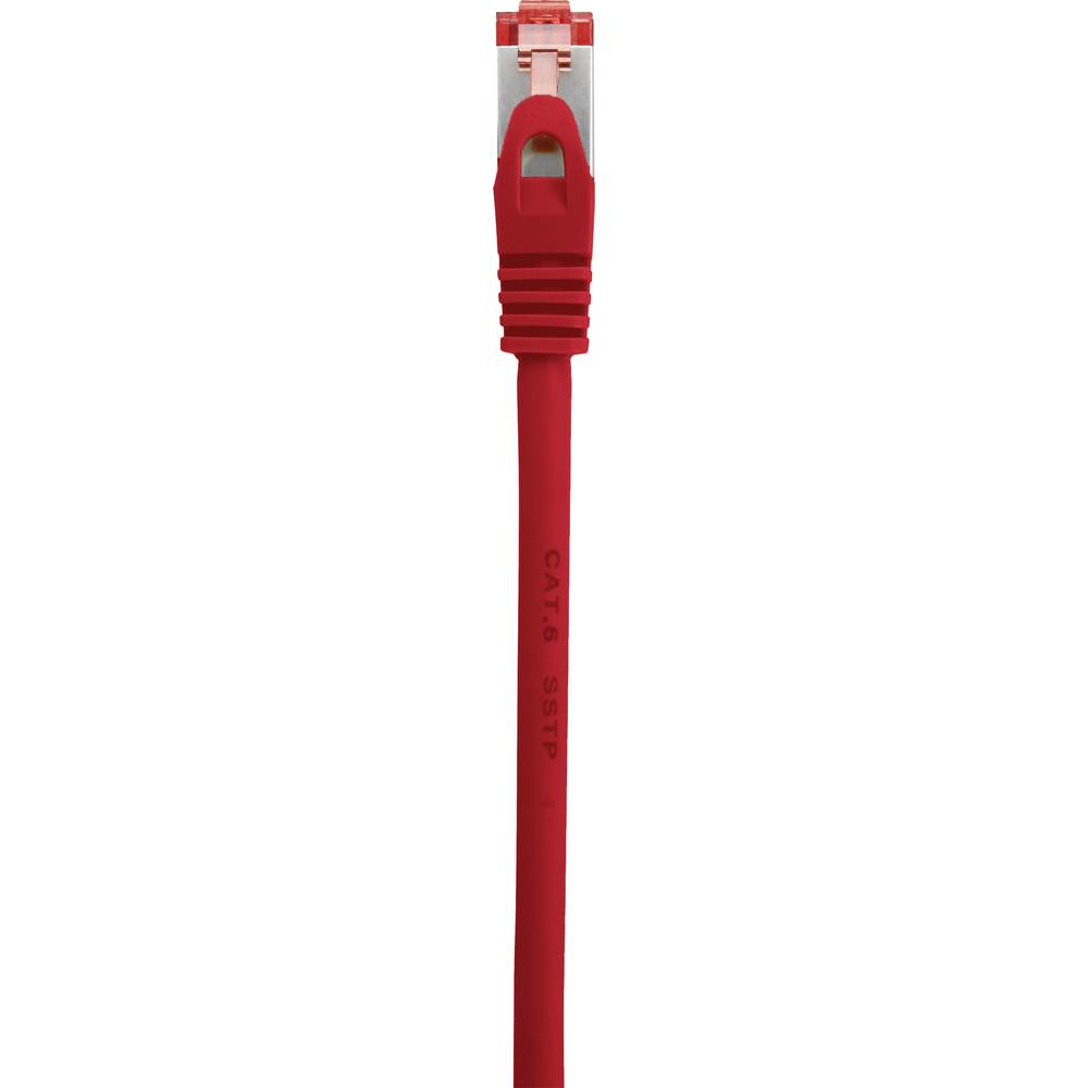 Cavo di rete CAT.6 SSTP rosso con connettore rosso.