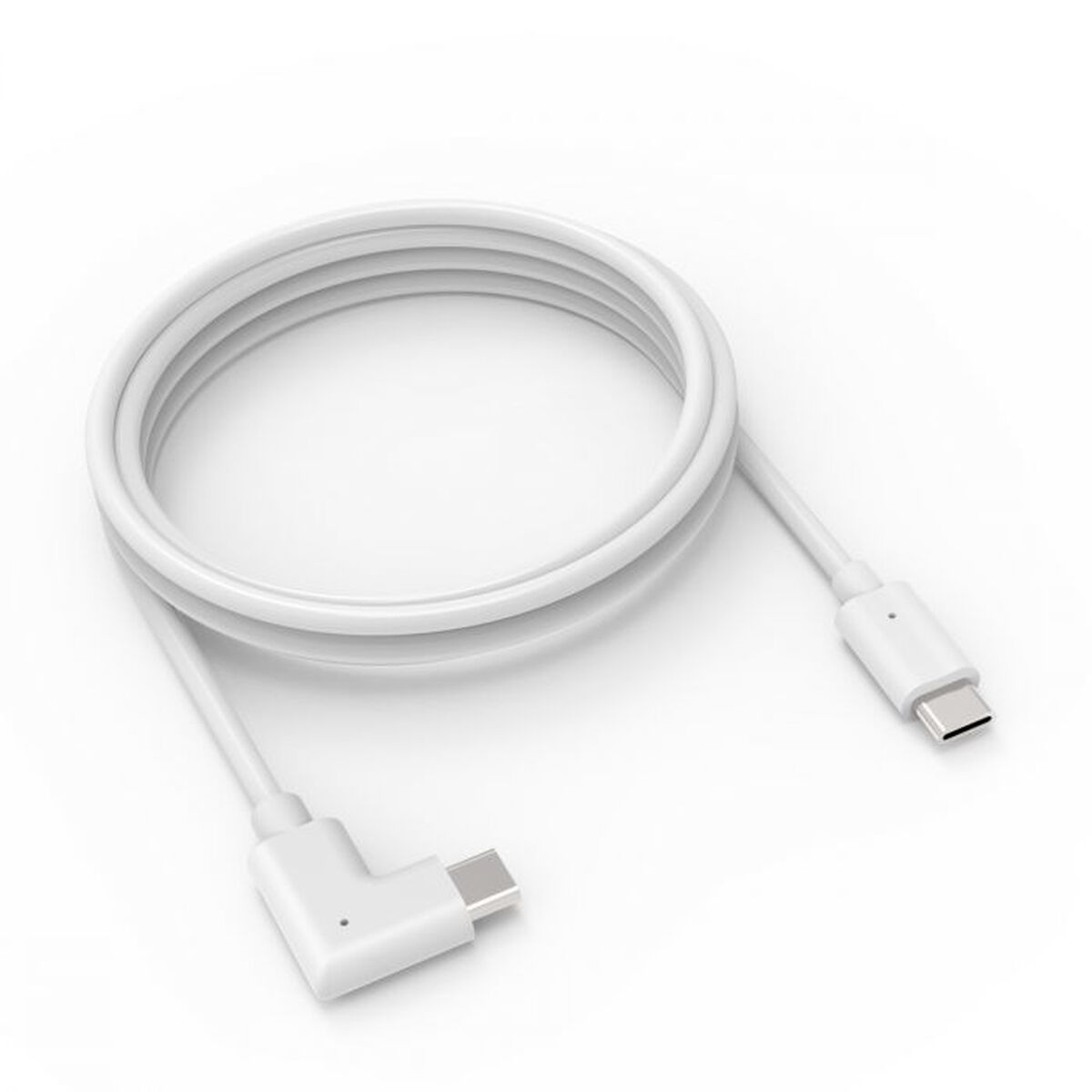 Cavo USB-C bianco con connettore a L.