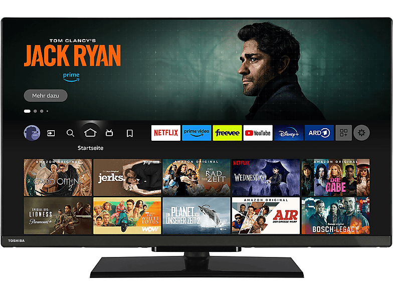 TOSHIBA 32WF3F63DAZ Fire TV (Flat, 32 Zoll / 80 cm, HD-ready, SMART TV)
