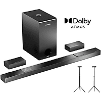 MediaMarkt ULTIMEA 5.1.2 Soundbar voor Smart TV met Dolby Atmos en Draadloze Subwoofer Soundbar Zwart aanbieding