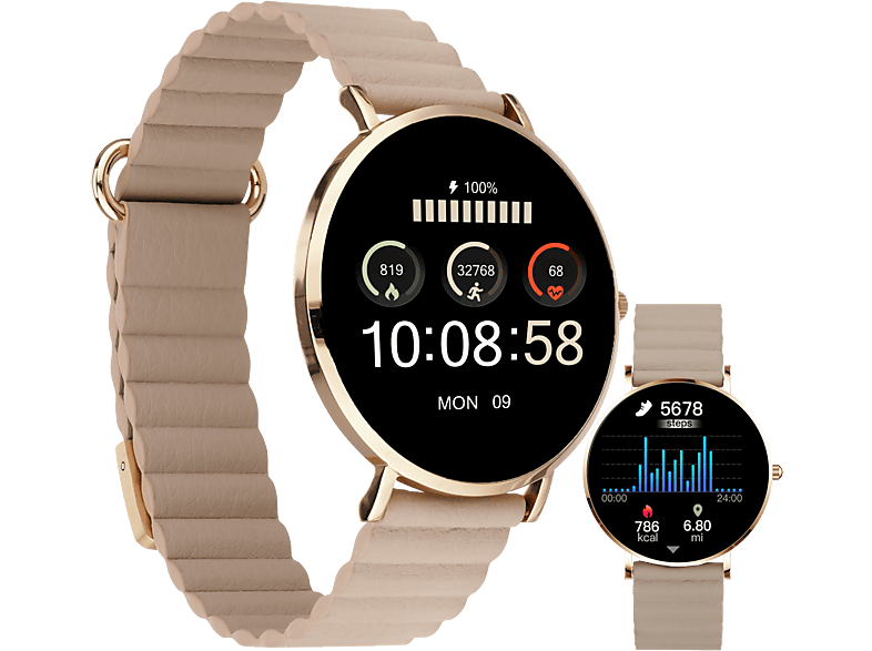 XCOAST SIONA 2 Smartwatch, Wave Sand Damen | SATURN