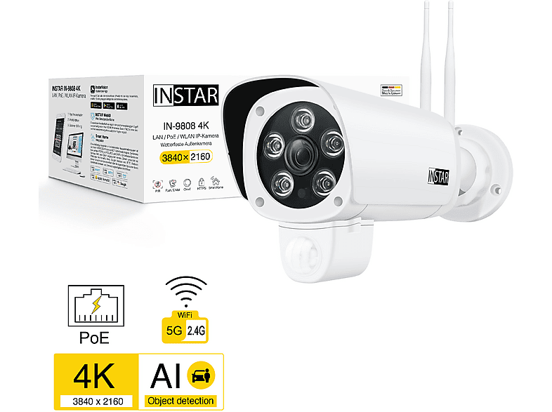 Instar Ai Homekit Camera INSTAR IN-8403 2K+ POE Ws 14082 LAN IP
