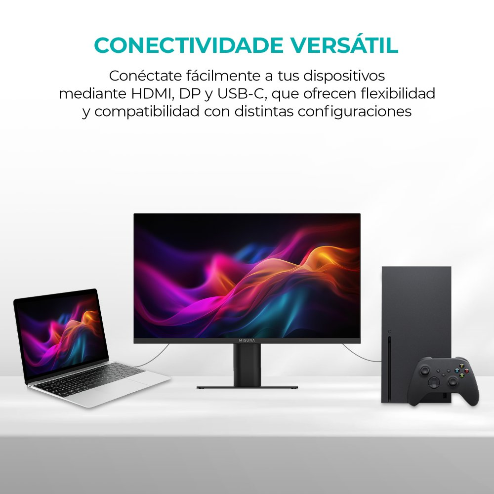 Un setup che mostra un laptop, un monitor, una console di gioco e un controller, tutto in bianco e nero.