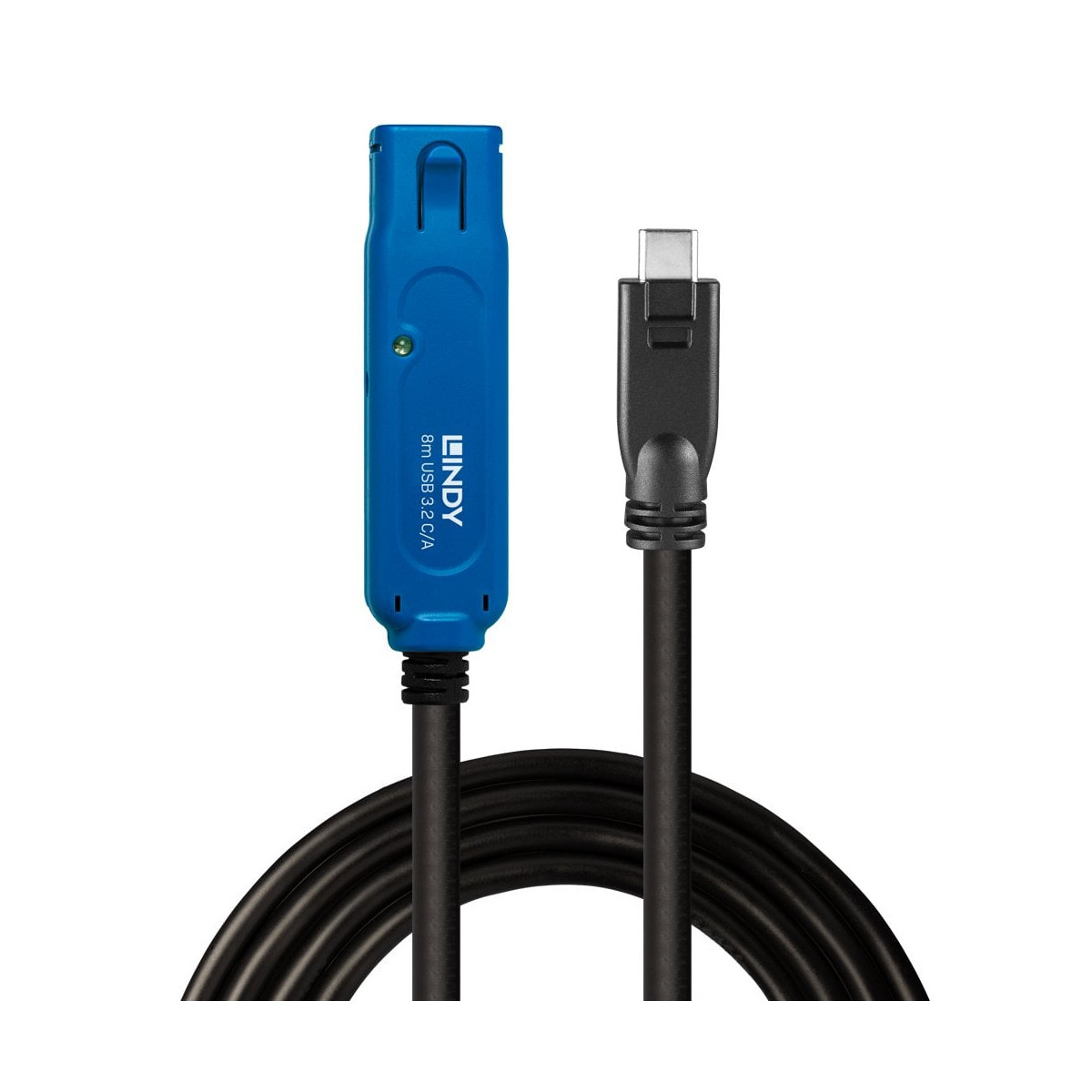LINDY 43381 USB cable 8 m Black, Blue
