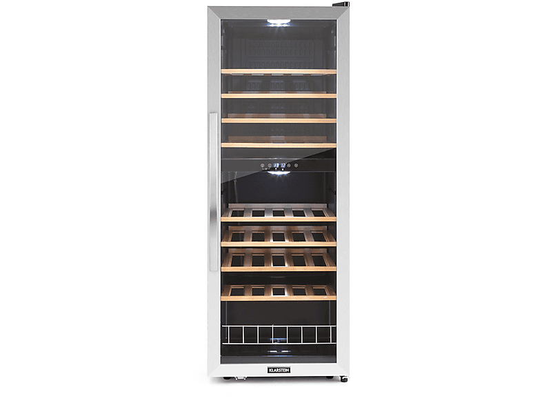 KLARSTEIN Vinamour 54 bottle Duo Weinkühlschrank Weinkühlschrank (EEK G, Schwarz)
