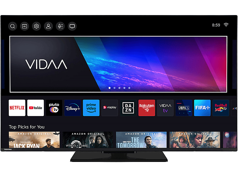 TOSHIBA 50UV3463DAW LED TV (Flat, 50 Zoll / 126 cm, UHD 4K, SMART TV ...
