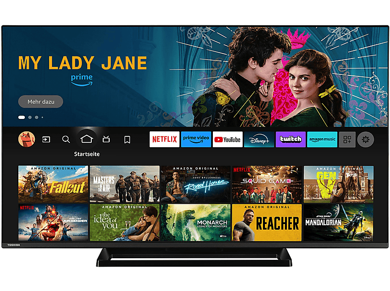 TOSHIBA 55UF3F63DAZ Fire TV (Flat, 55 Zoll / 139 cm, UHD 4K, SMART TV)