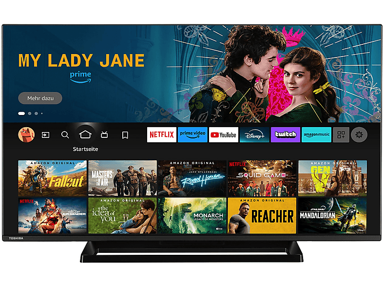 TOSHIBA 43UF3F63DAZ Fire TV (Flat, 43 Zoll / 108 cm, UHD 4K, SMART TV)