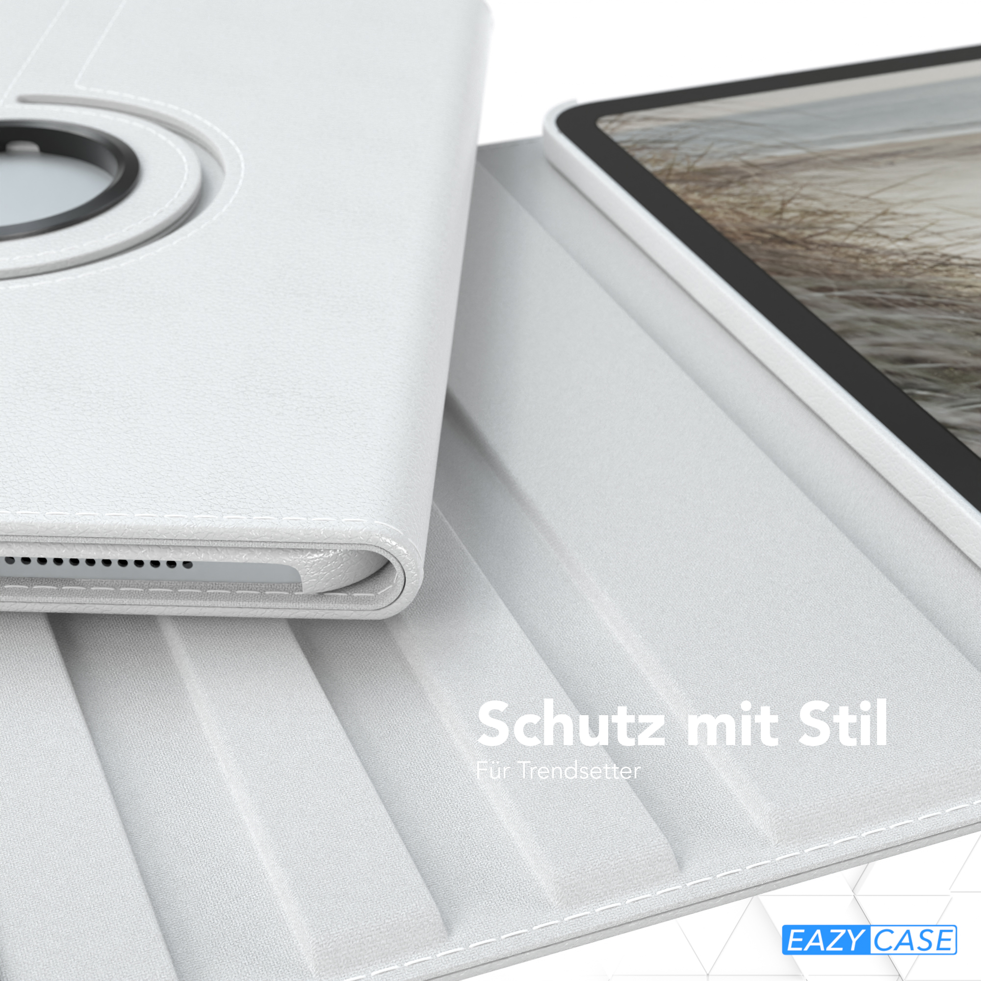 Weiße Hülle mit einem Tablet.
