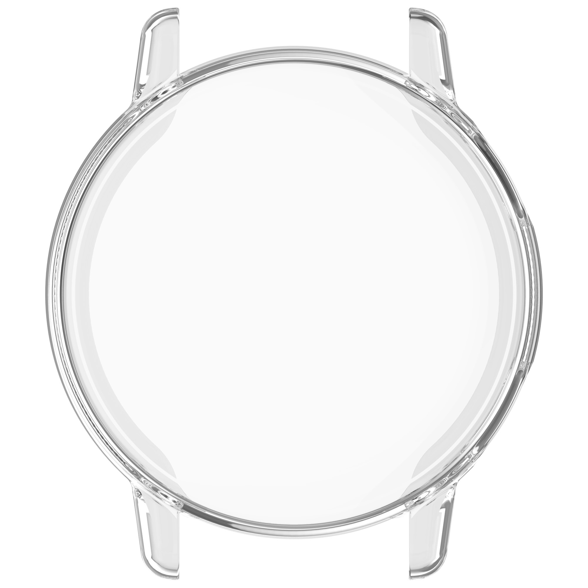 Custodia trasparente per orologio. Trasparente, con ritagli per l'orologio.