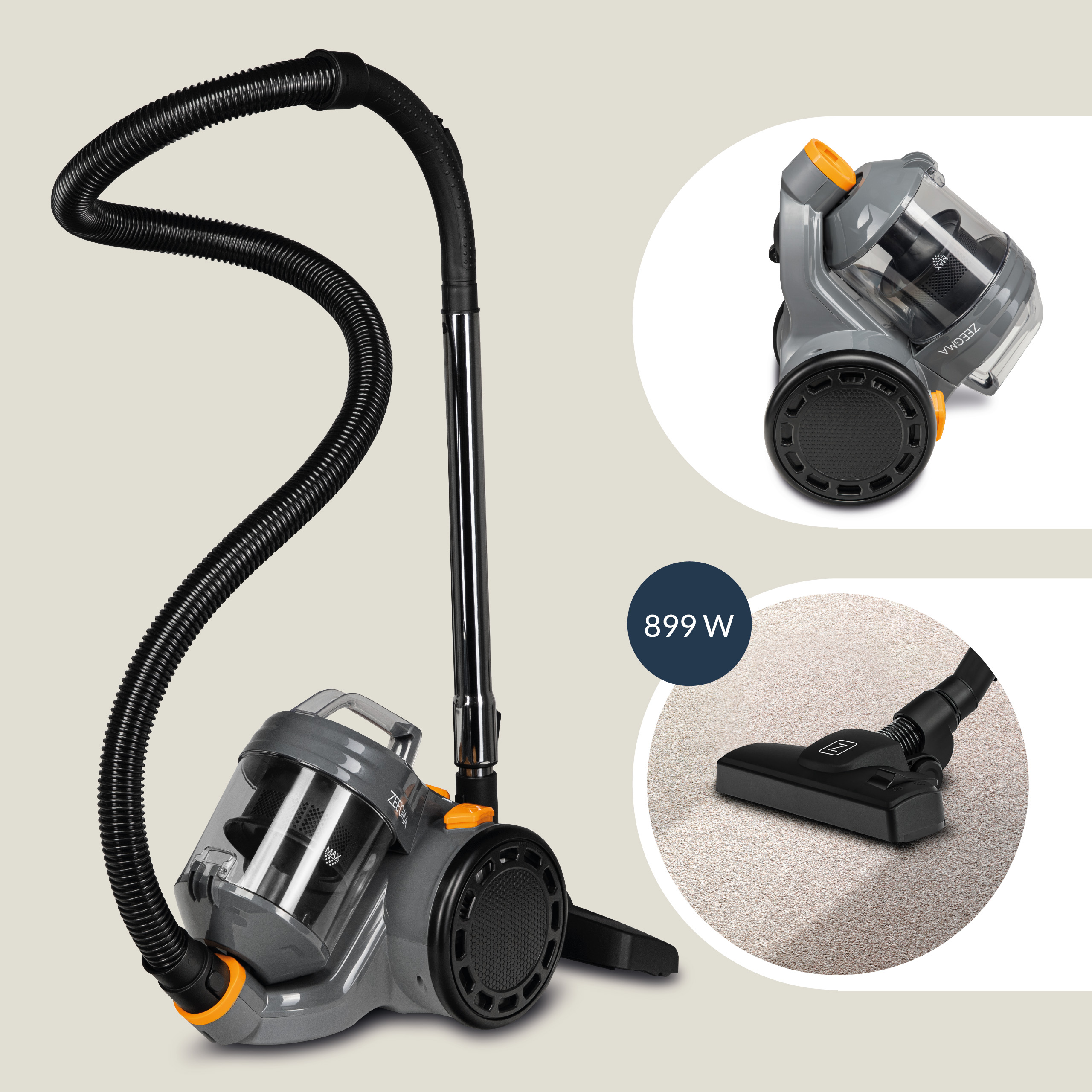 Zeegma Zonder Base Aspirapolvere Ciclonico Senza Sacco, Alta Potenza Di - Foto 2