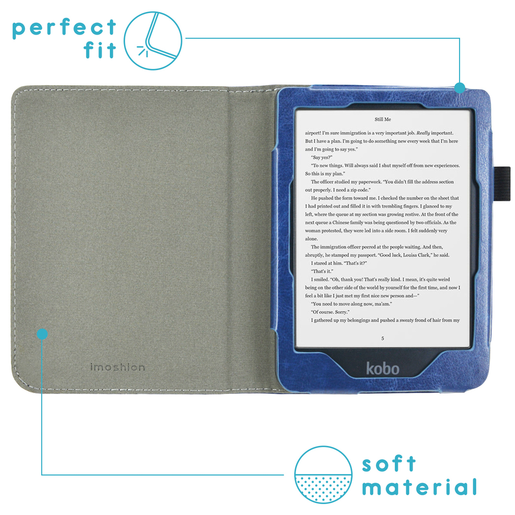 IMOSHION Vegan Leather Bookcase geschikt voor Kobo Clara HD Cover