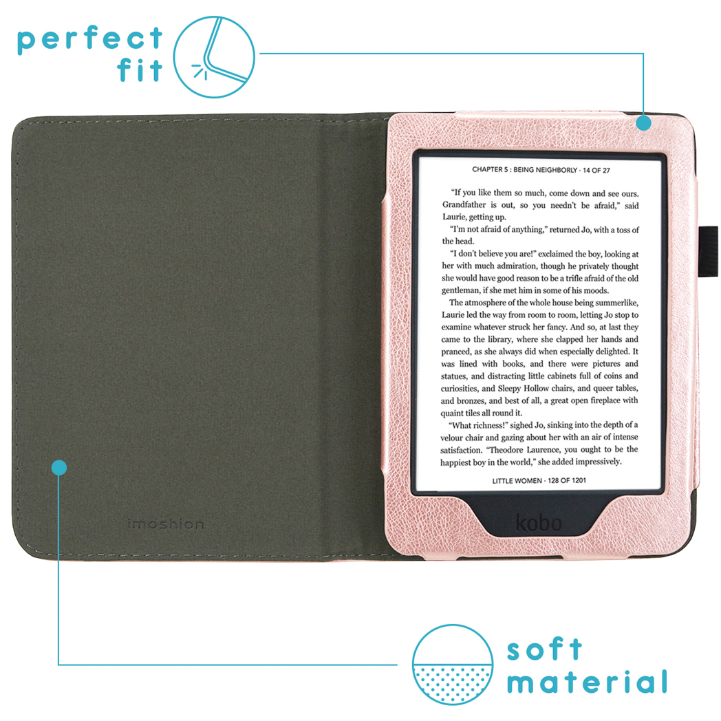 IMOSHION Vegan Leather Bookcase geschikt voor Kobo Nia Beschermhoes