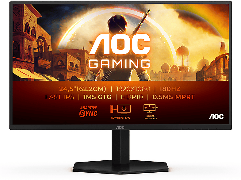 AOC Gaming 25G42E - LED-Monitor - Gaming - 63.5 cm (25") 24,5 Zoll Full-HD Monitor (1 ms Reaktionszeit  , 180 Hz nativ)